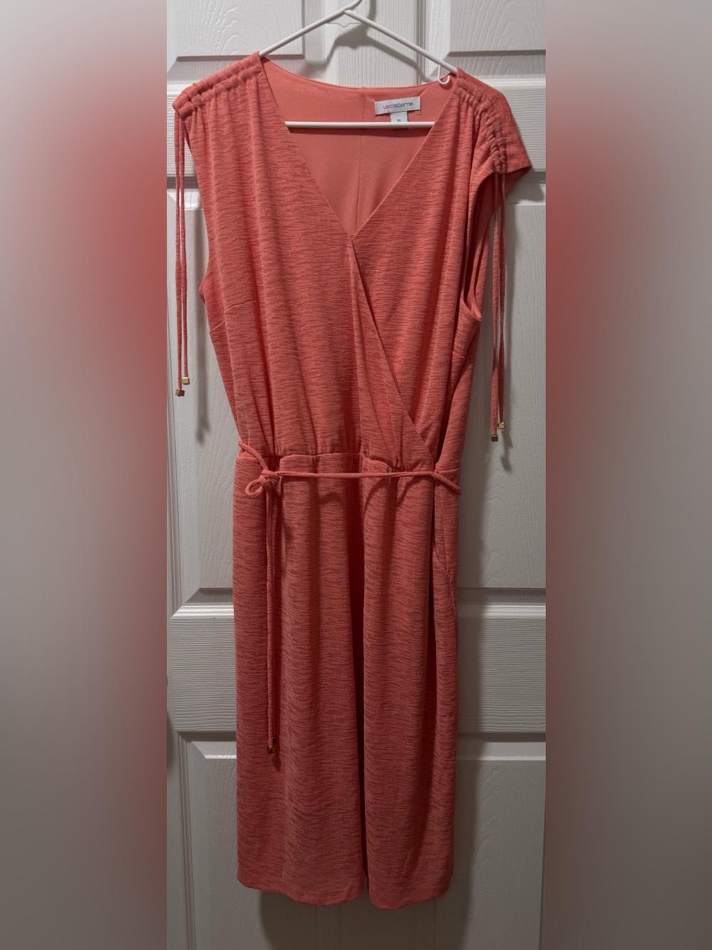 Liz Claiborne Coral V-Neck Wrap Top